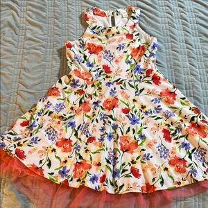 Fit & flare halter girls dress